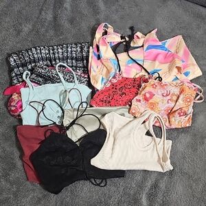 Summer Streetwear Dress Top Crop Bundle 6 Shirts 2 Dresses 1 Wrap Size S